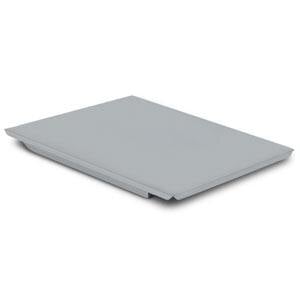 A gray plastic rectangular tray.