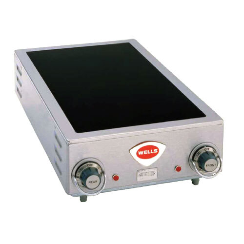 A Wells electric countertop ceramic hot plate with a black top.