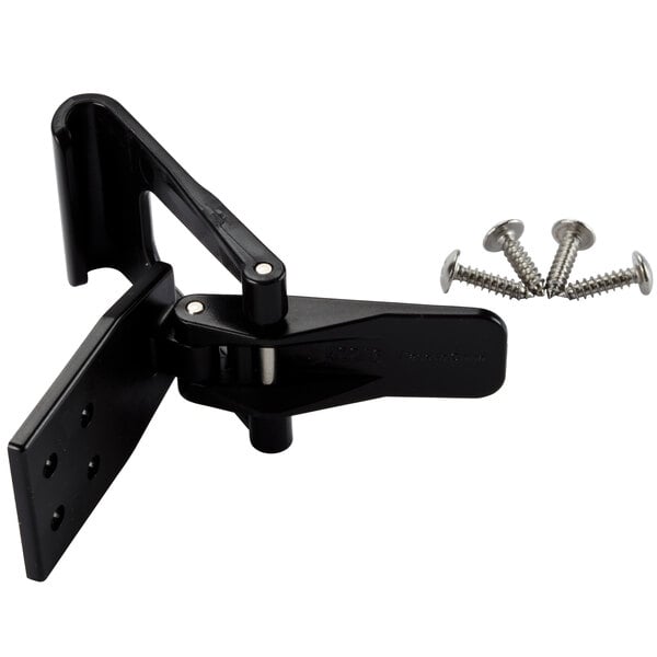 A black plastic Cambro latch kit with screws.