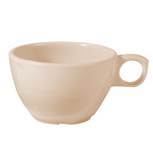 A sandstone GET SuperMel coffee mug with a handle.