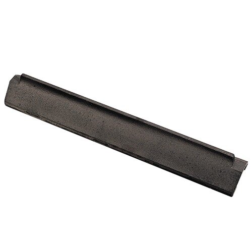 Bakers Pride countertop charbroiler iron radiants, a black rectangular metal bar.