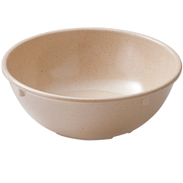 A beige GET SuperMel bowl with speckled specks.