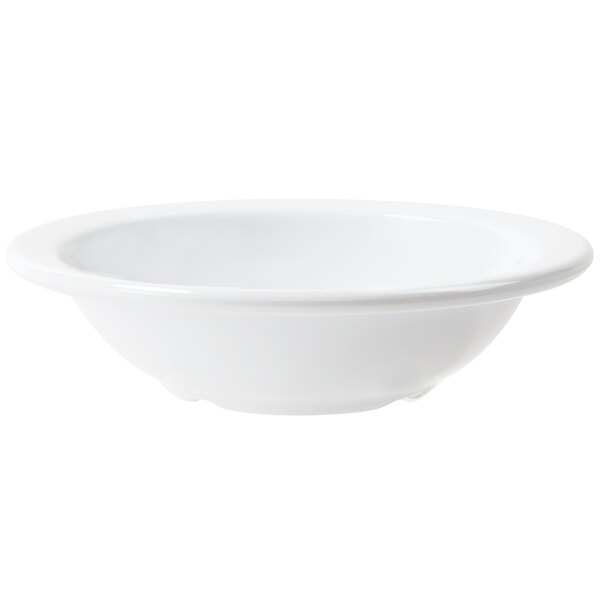 A close-up of a white GET SuperMel bowl.
