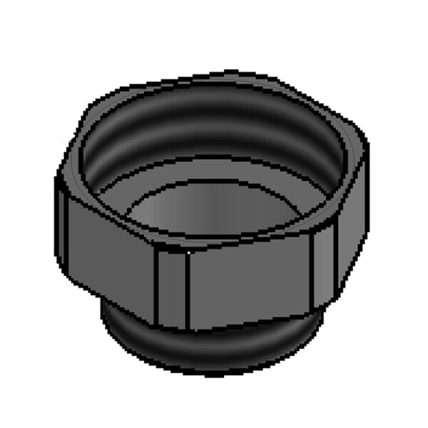 A black and grey T&S Rotary Waste Valve Adapter.
