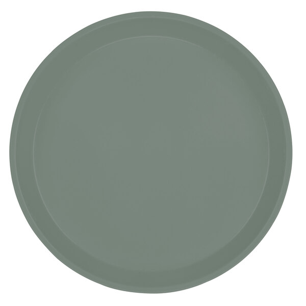 A round grey Cambro tray.