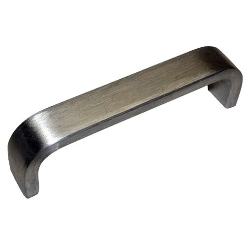 A Kason stainless steel handle for a cabinet.