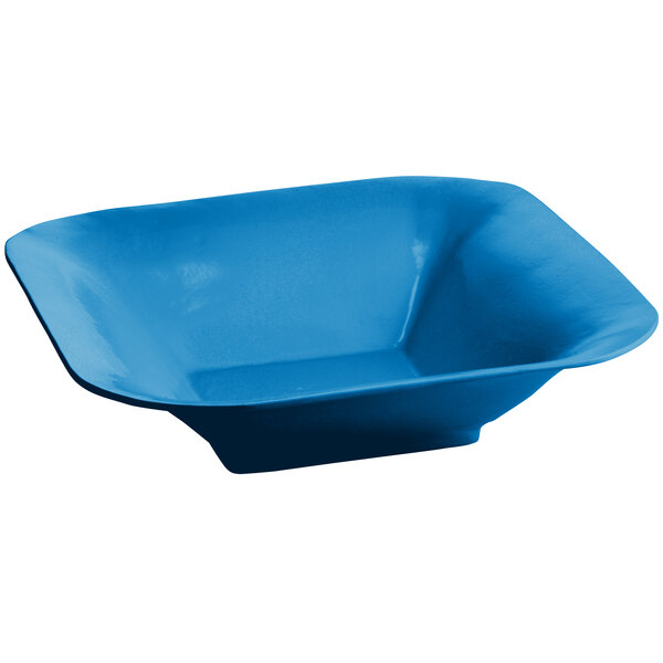 A Tablecraft sky blue square bowl.