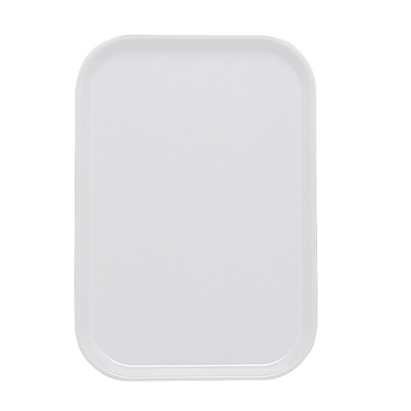 A white rectangular tray with a small hole in the middle.