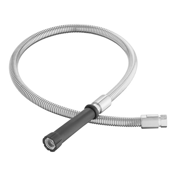 A Regency stainless steel flex hose with a black grip.