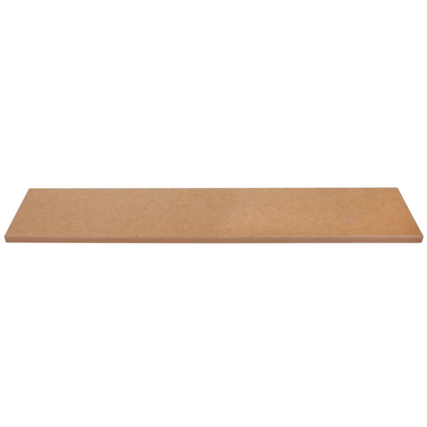 A brown rectangular Richlite cutting board for a steam table.