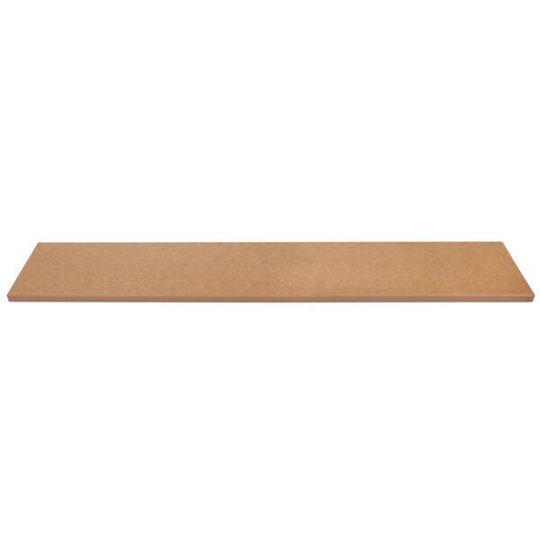 A brown rectangular APW Wyott Richlite cutting board with a black line.