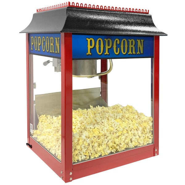 A red and white Paragon 1911 Original popcorn machine.