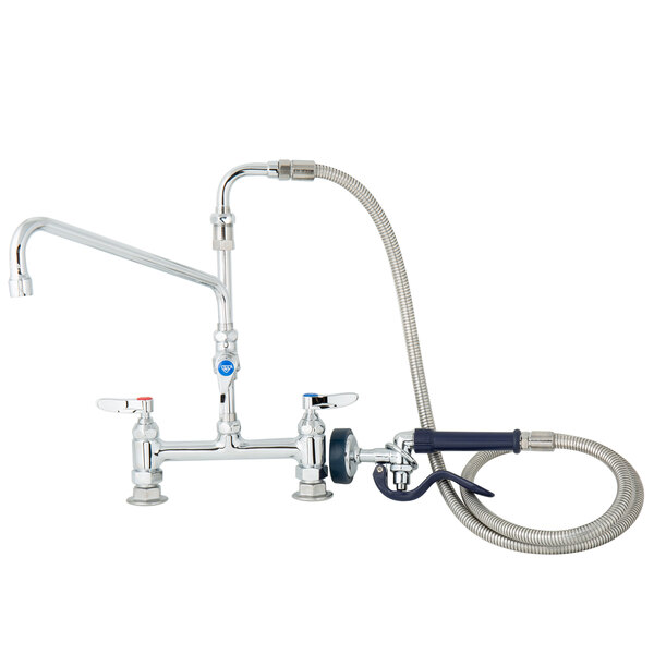 A T&S pet grooming faucet with a hose.