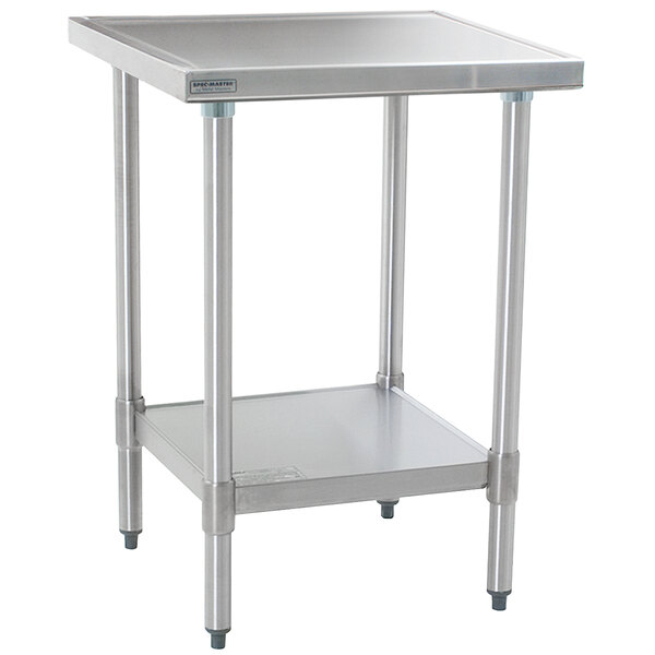 A Eagle Group stainless steel work table with an undershelf.
