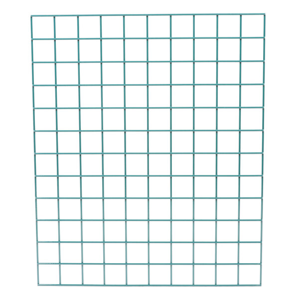 A close-up of a Metroseal 3 wire grid with blue squares.