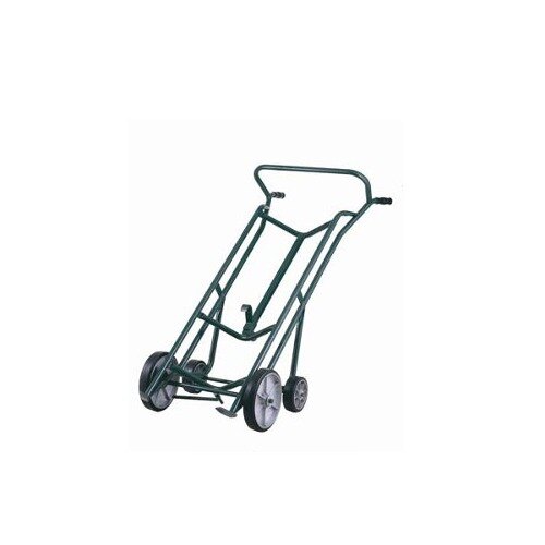 A Harper green hand truck with mold-on rubber wheels.