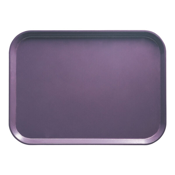 A purple rectangular Cambro tray with a black border.