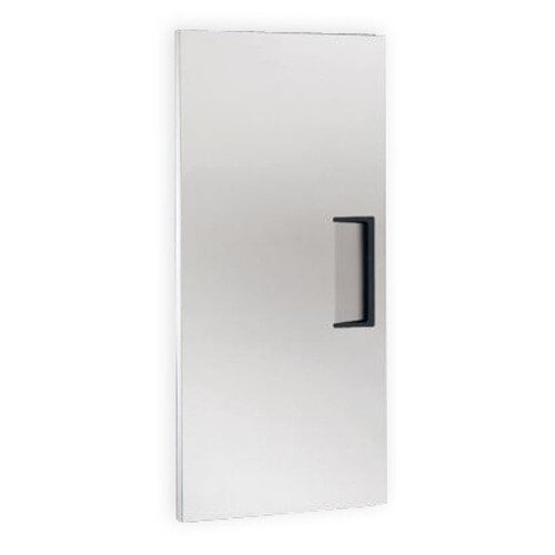 A white rectangular True door with a black handle.