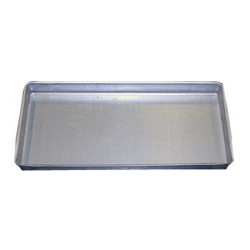 A rectangular metal True drain pan.