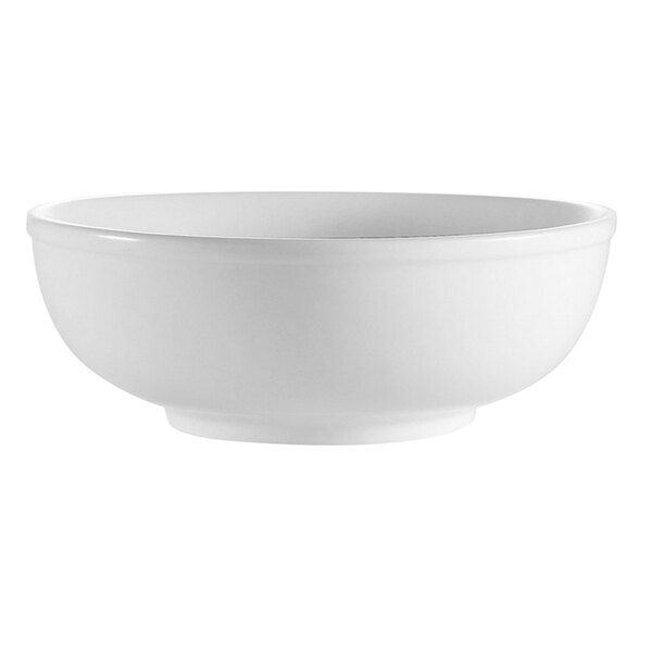A CAC bright white china salad/pasta bowl with rolled edges.