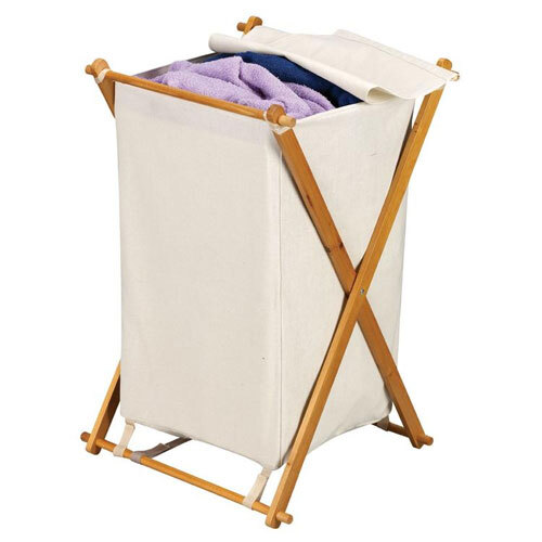 Wood XFrame Collapsible Laundry Hamper