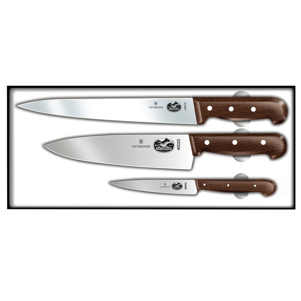 Victorinox Forschner 46057 Rosewood 3 Piece Chef Knife Set