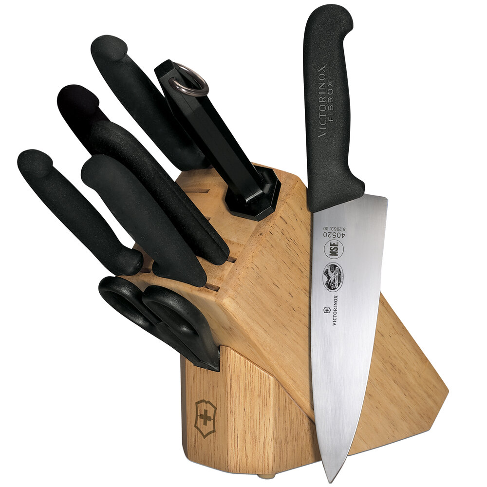Victorinox Forschner 48891 8 Piece Knife Block Set with Fibrox Handles