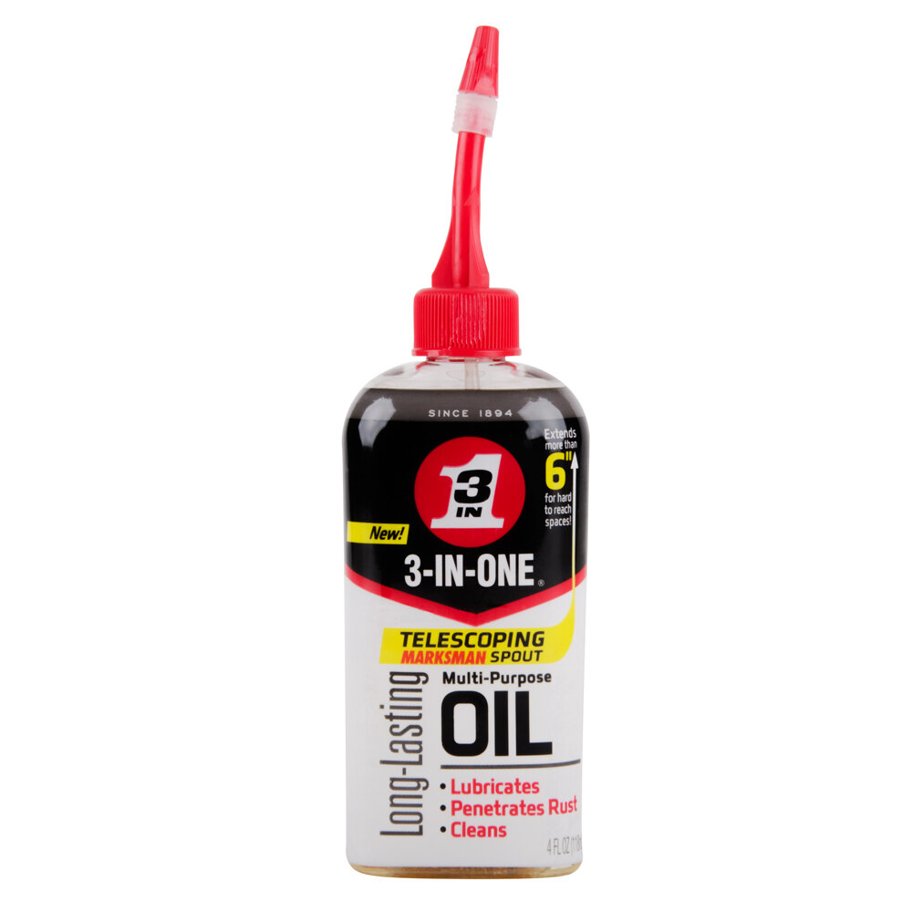3-IN-ONE 4 oz. Multi-Purpose Oil with Telescoping Marksman Spout Telescoping Tubes Car Oil