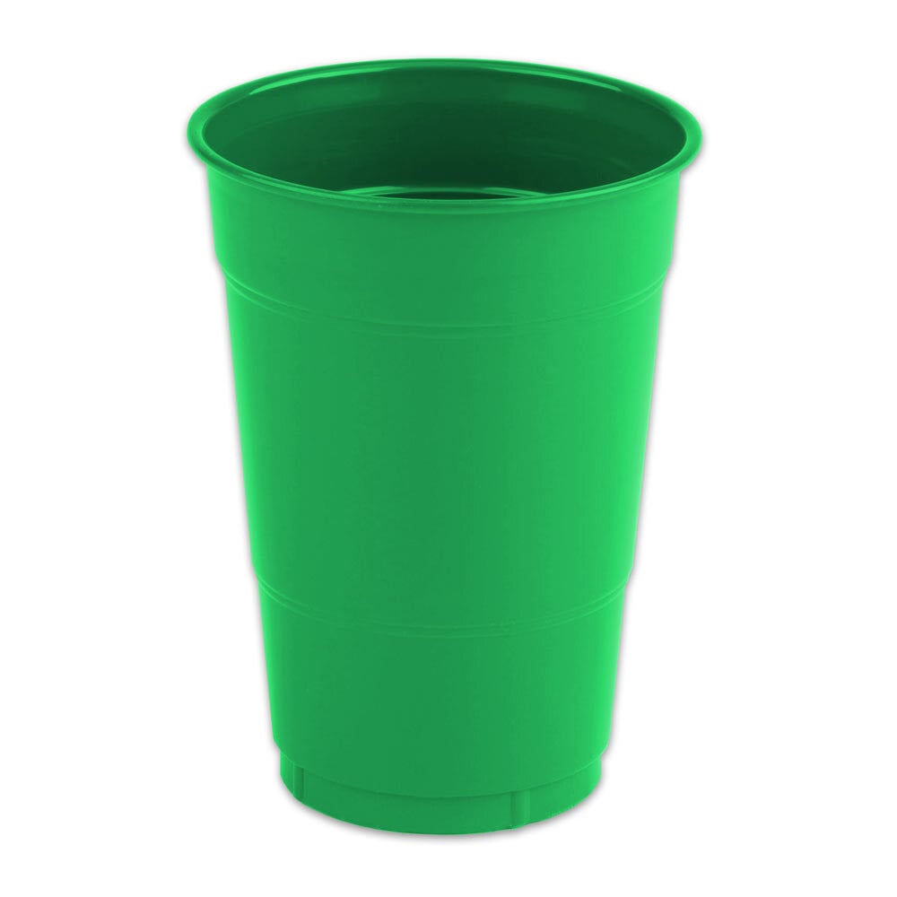 16 oz. Emerald Green Solid Plastic Cup 600 / Case