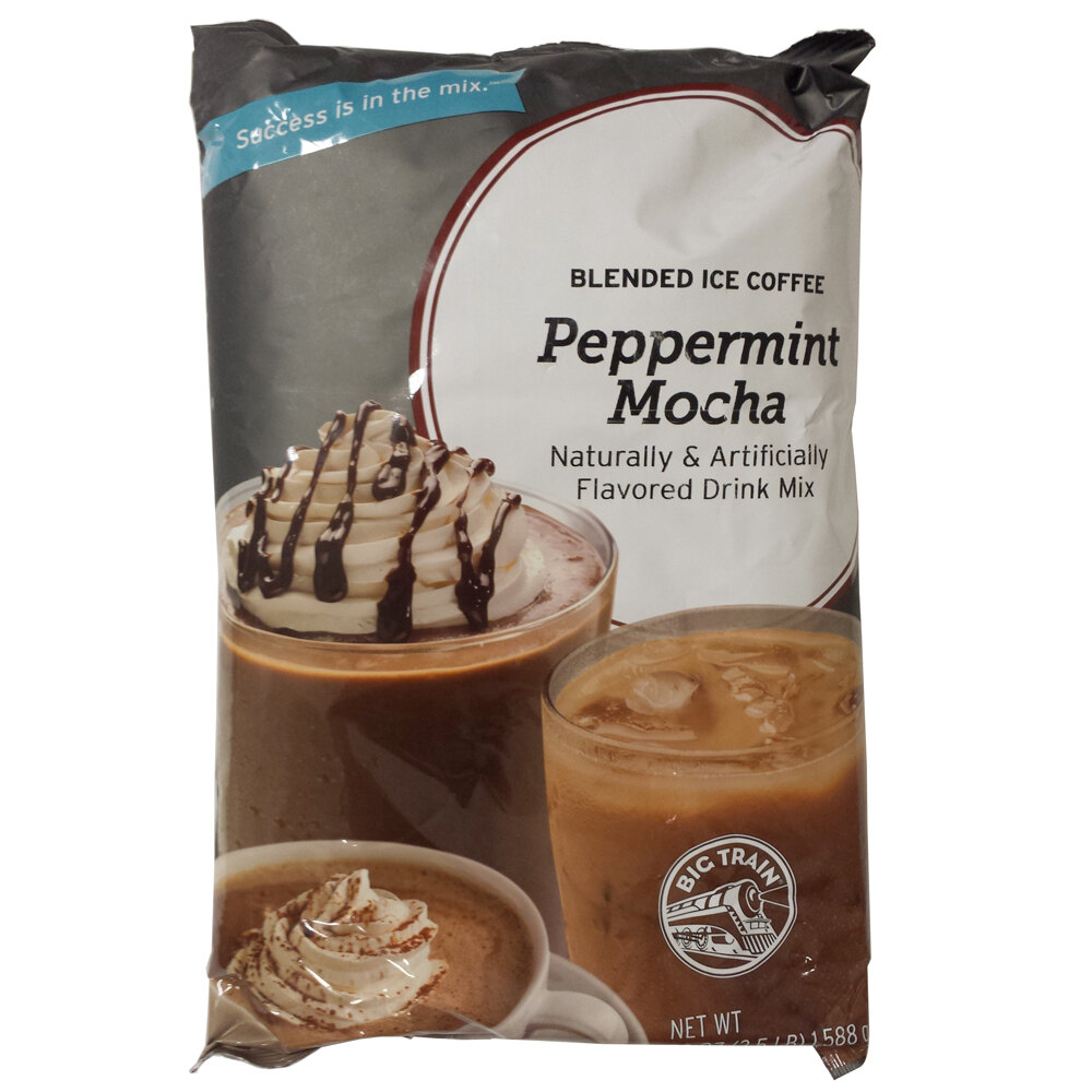 Big Train Peppermint Mocha Blended Ice Coffee Mix 3.5 lb. Bag