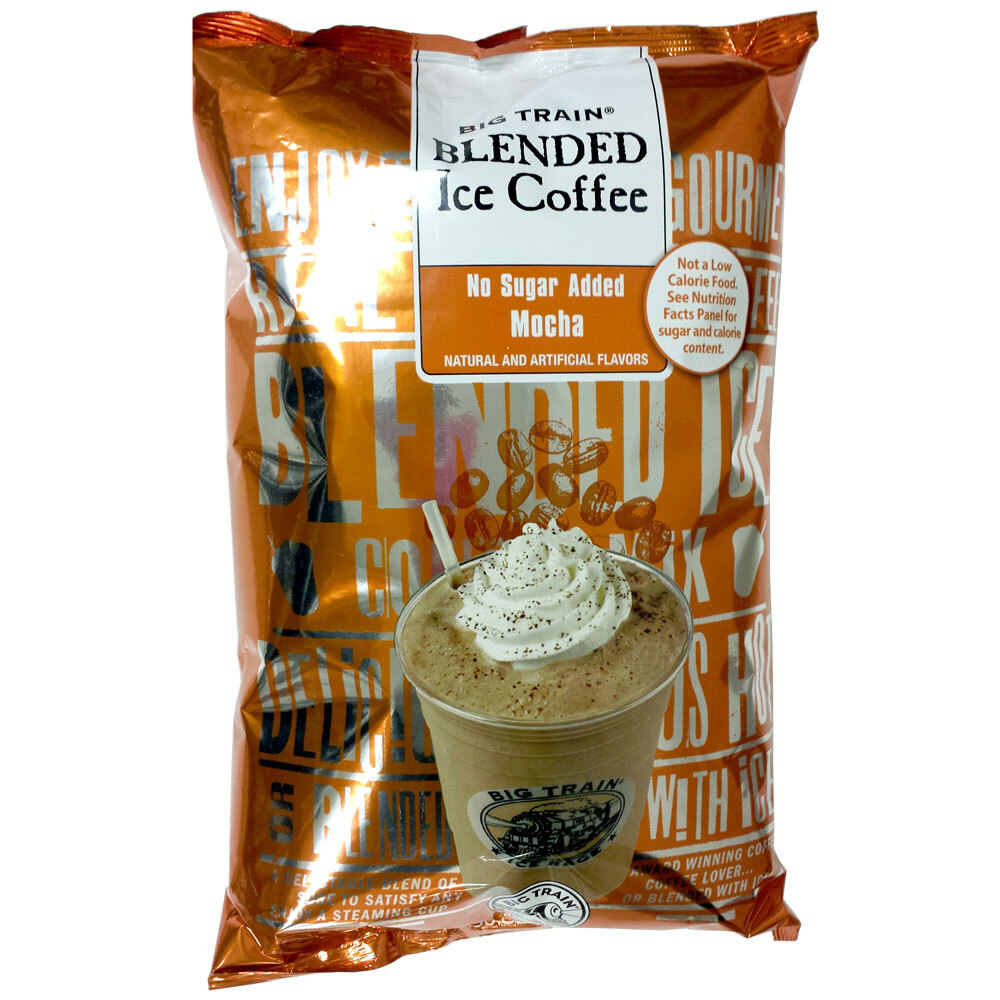 Big Train No Sugar Added Mocha Blended Ice Coffee Mix 3.5 lb. Bag