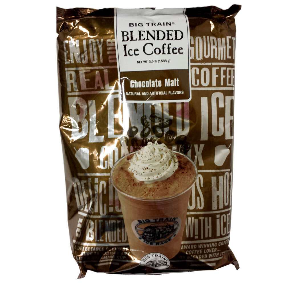 Big Train Chocolate Malt Blended Ice Coffee Mix 3.5 lb. Bag