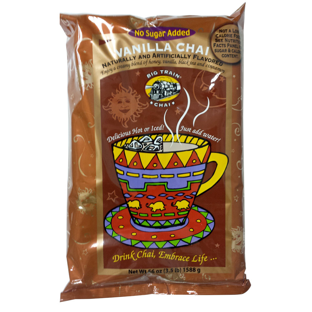 Big Train No Sugar Added Vanilla Chai Tea Latte Mix 3.5 lb. Bag
