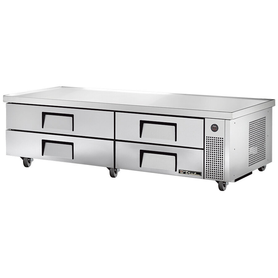 True TRCB8284 84" Four Drawer Refrigerated Chef Base