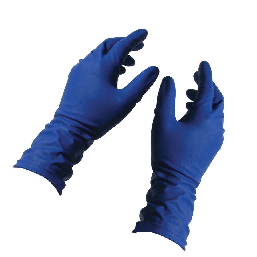 High Risk Latex Exam Gloves 15 Mil Extra Large Blue