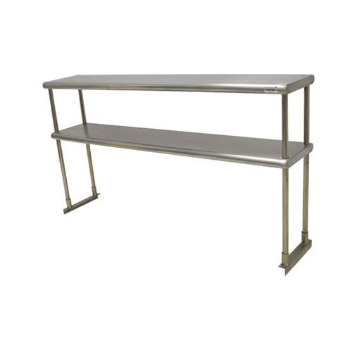 Buy Hally Double Overshelf Of Stainless Steel 12 X 60 Weight Capacity 400lb Commercial 2 Tier Shelf For Prep And Work Table In Restaurant Home And Kitchen