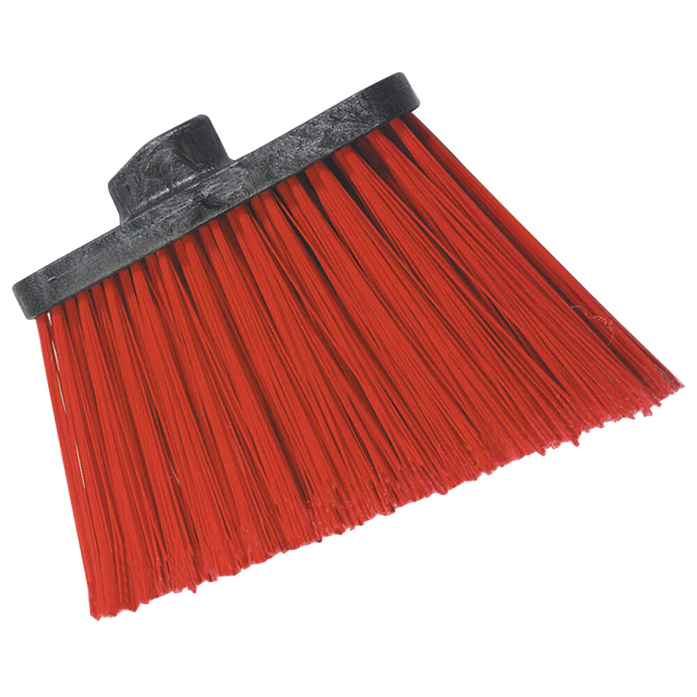 Carlisle 3686805 DuoSweep Heavy Duty Angled Broom Head with Unflagged Red Bristles 12 / Case