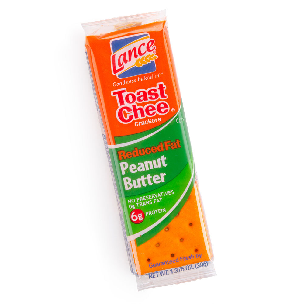 Lance 6 Pack Reduced Fat Toast Chee Peanut Butter Sandwich Crackers