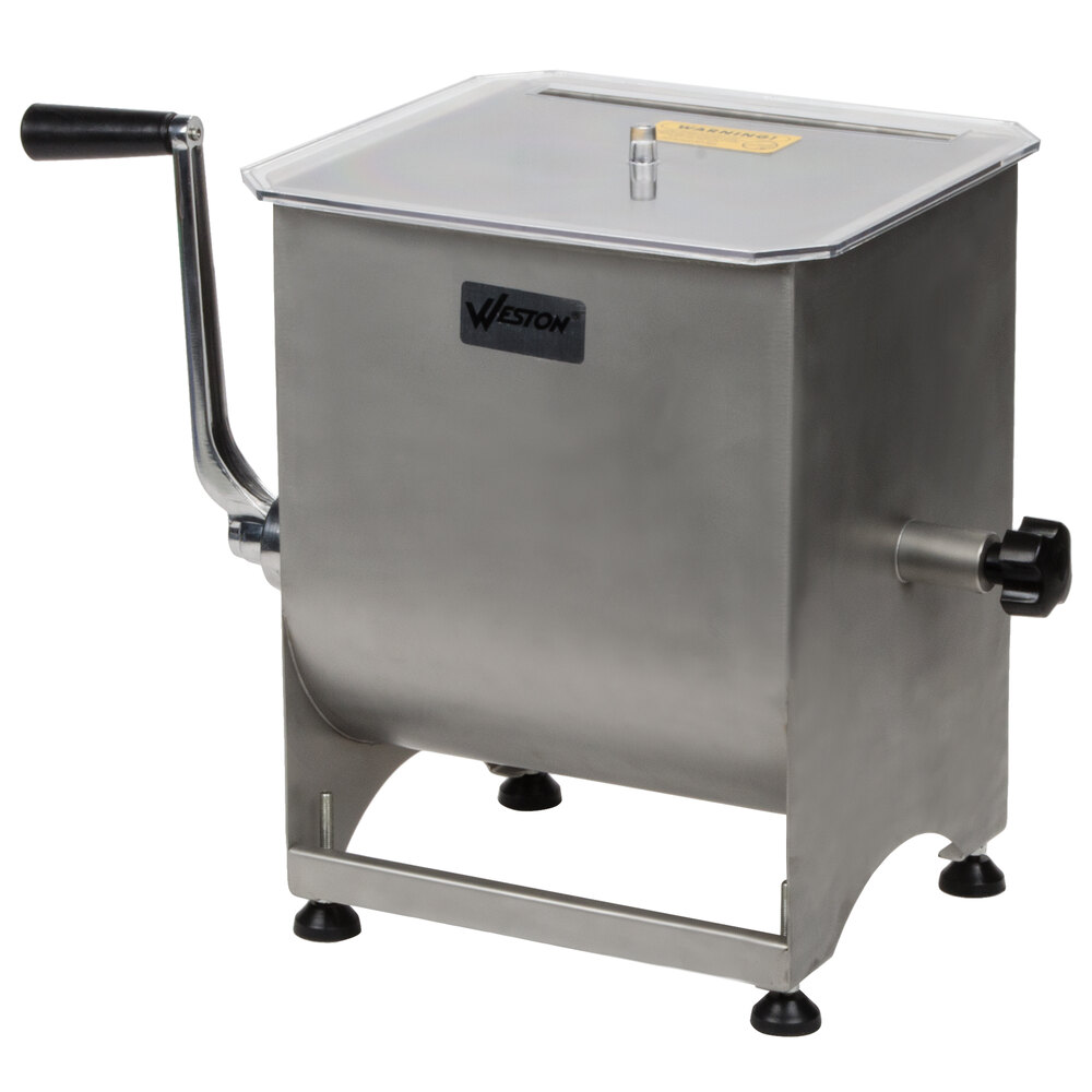 Weston 362001W 44 lb. Manual Meat Mixer with Removable Paddles