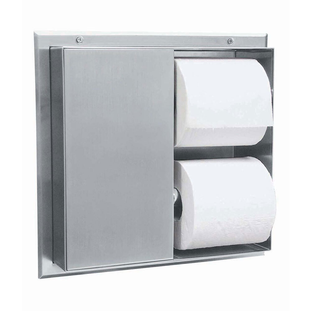 Bobrick B386 PartitionMounted MultiRoll Dual Sided Toilet Tissue Dispenser