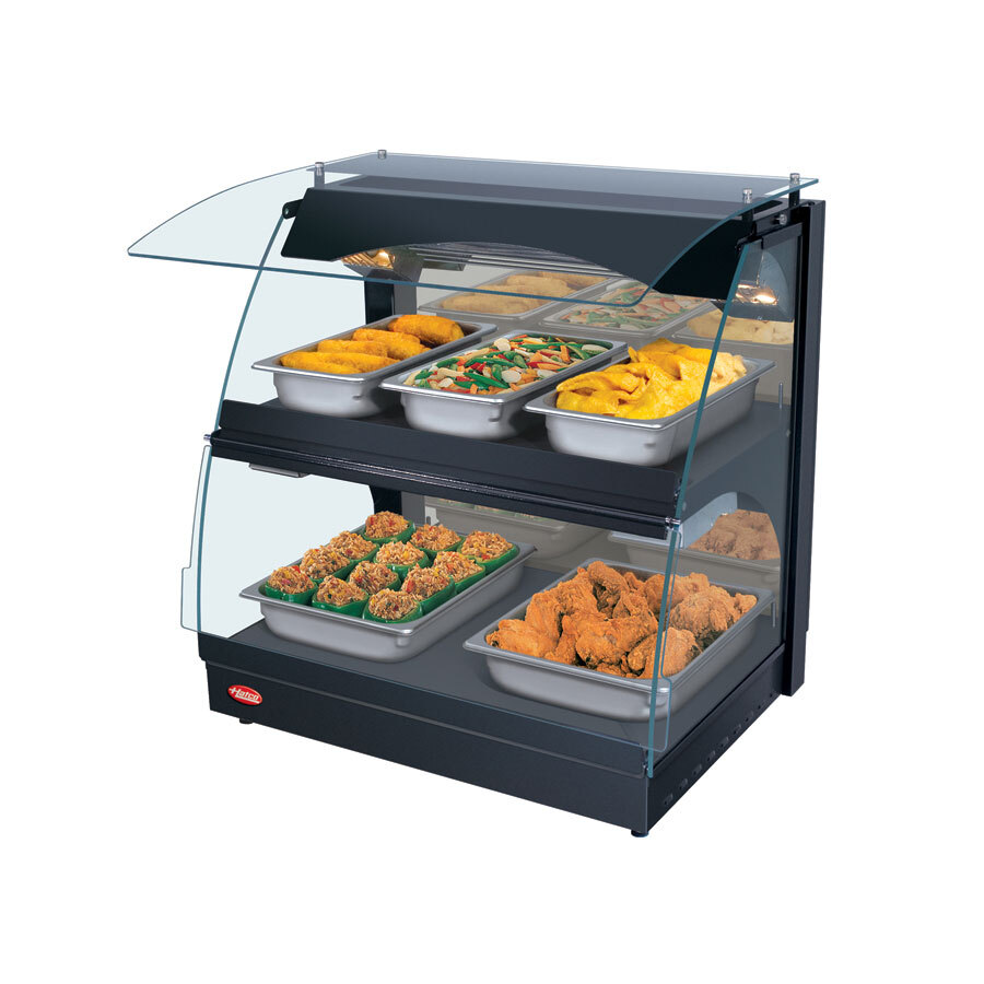 Hatco GRCMW-1D Glo-Ray 26" Double Shelf Curved Merchandising Warmer - 1540W