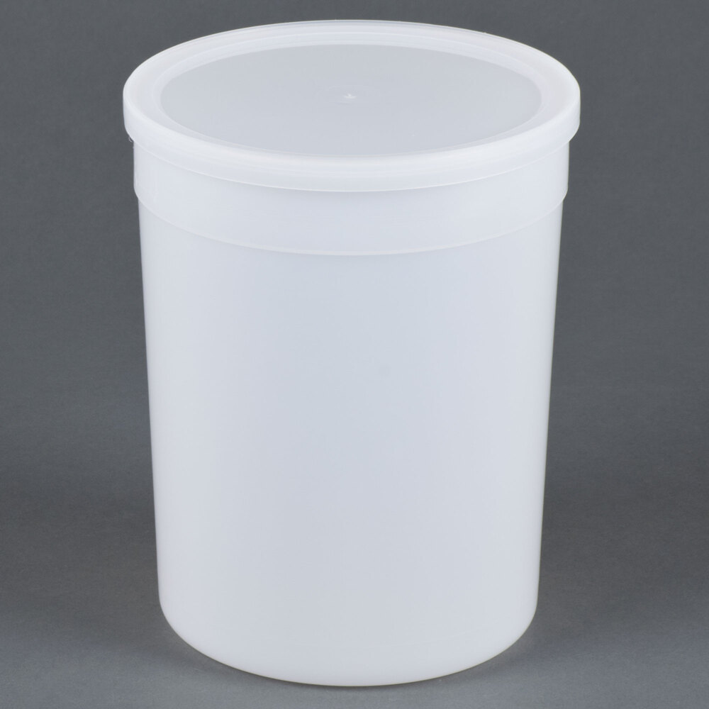 4 Qt. Translucent Round Deli Container and Lid Combo Pack 5/Pack
