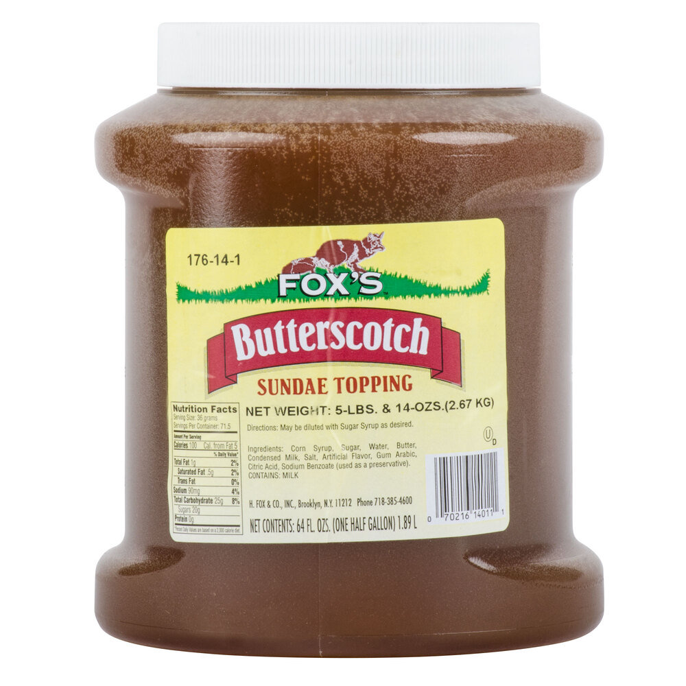 Fox's Butterscotch Ice Cream Topping 6/Case
