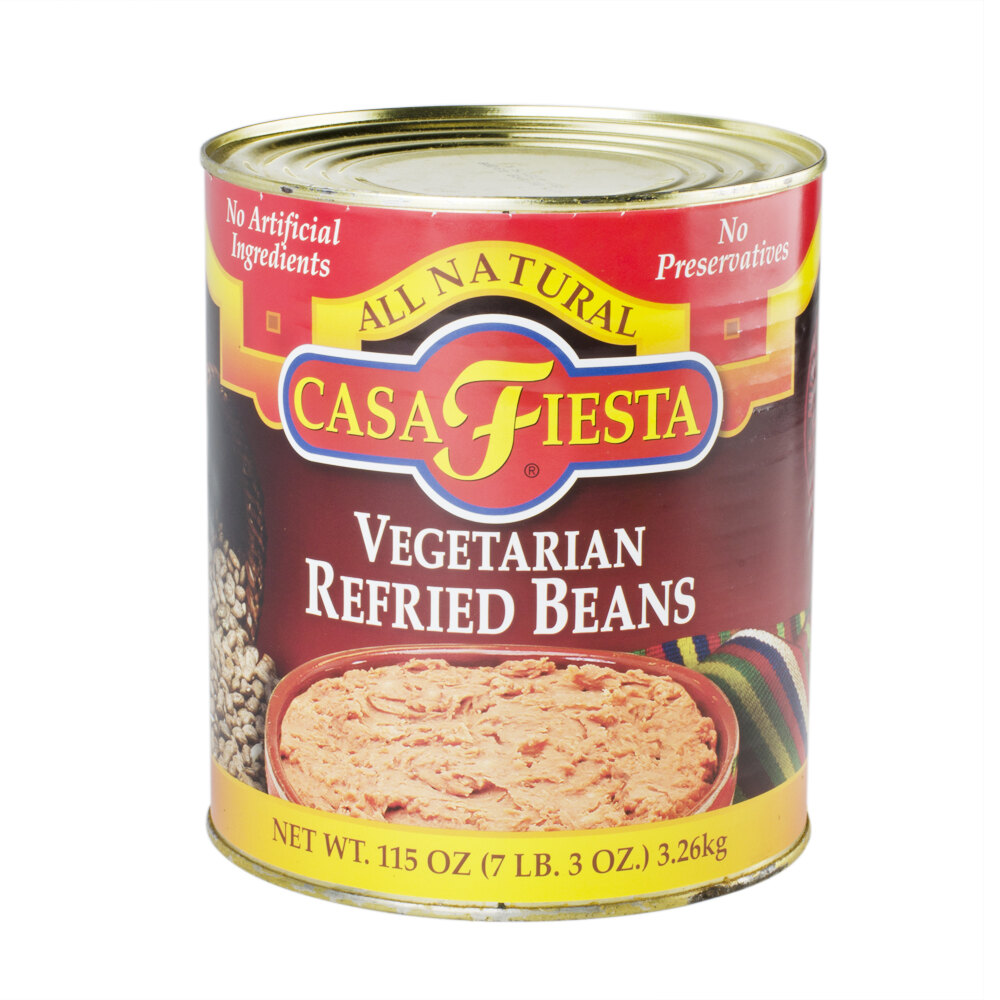 Casa Fiesta Vegetarian Refried Beans 10 Can