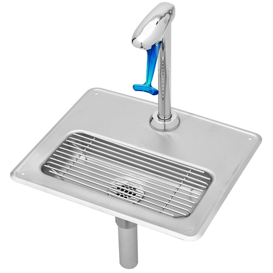 T&S B1230 Water Station with Pedestal Type Glass Filler, 18 Gauge