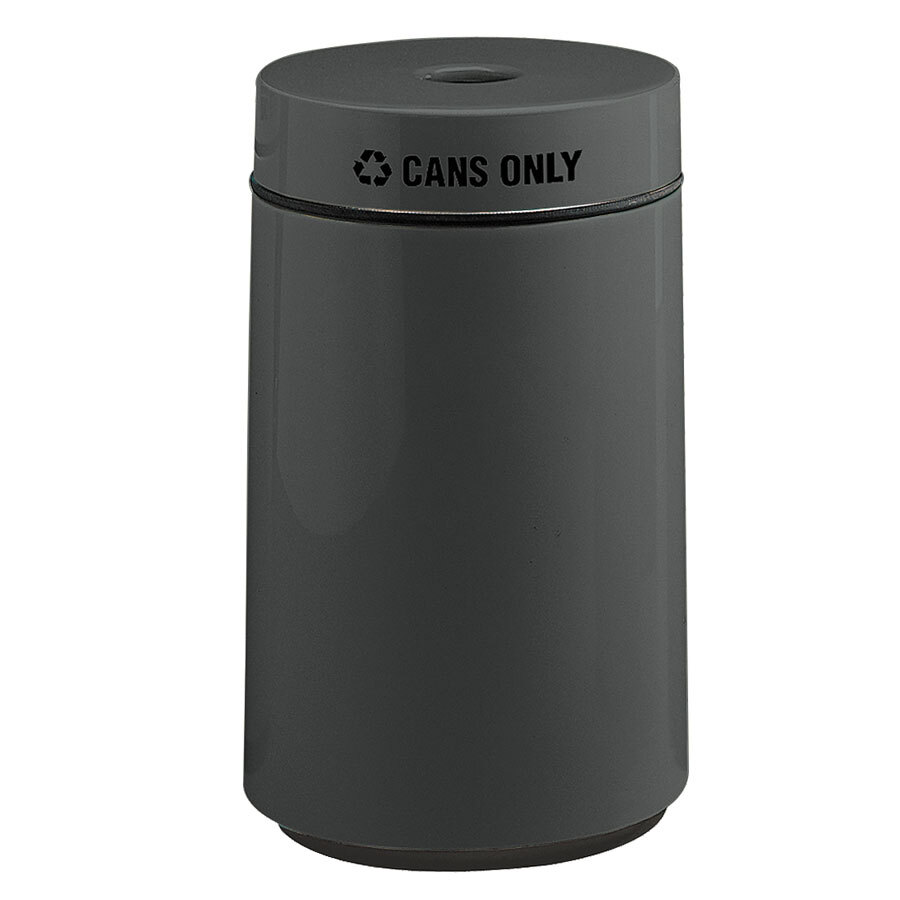 Rubbermaid FG1630C Recycling Singles Charcoal Fiberglass Can Recycling