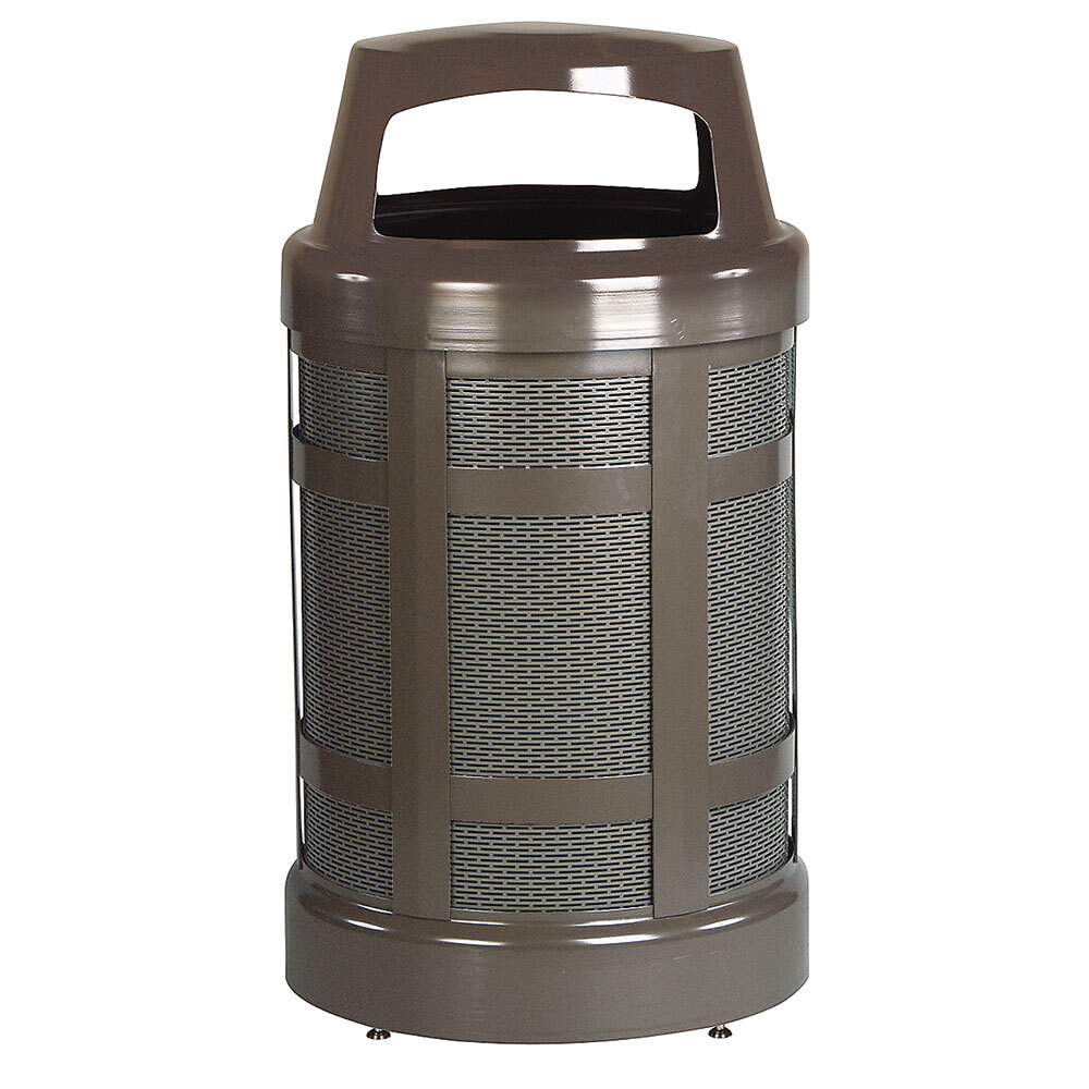 Rubbermaid FGA38 Architek Canopy Top Architectural Bronze Steel Waste