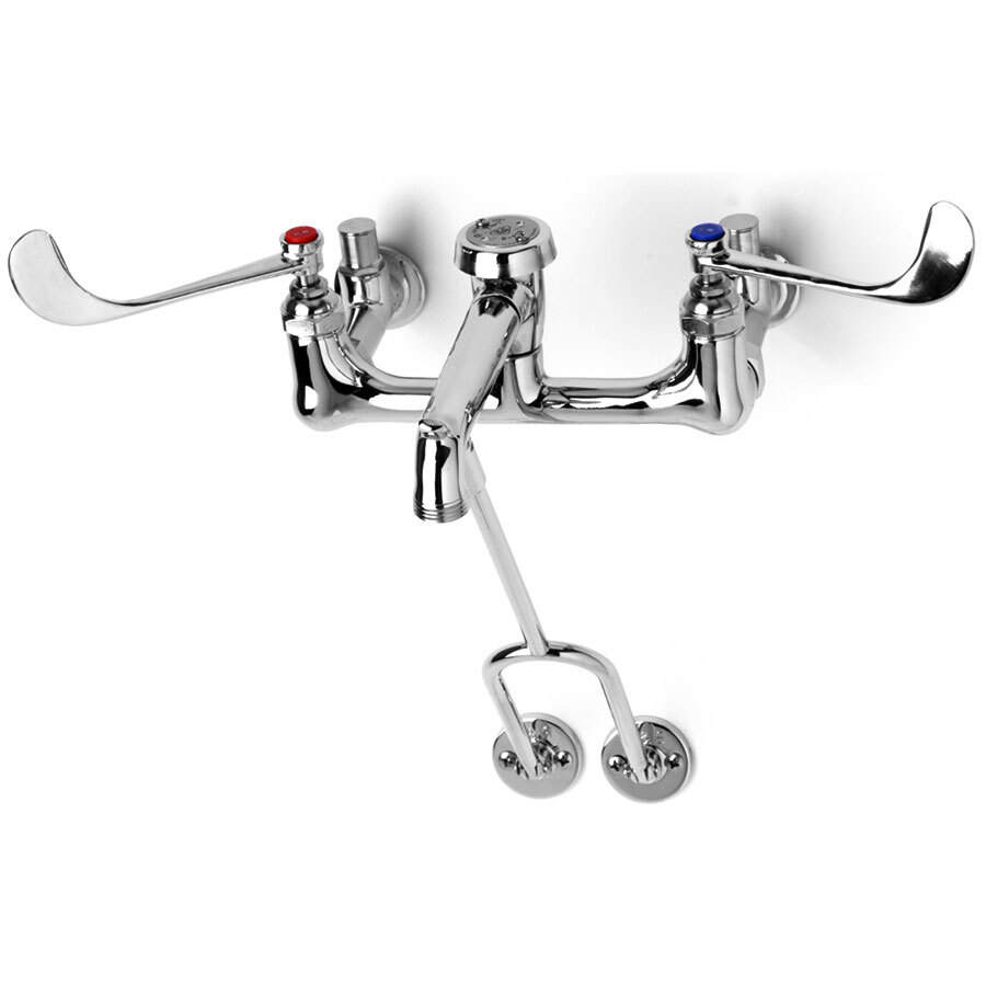 T&S B0657 Wall Mount Service Sink Faucet with 6" Wrist Action Handles