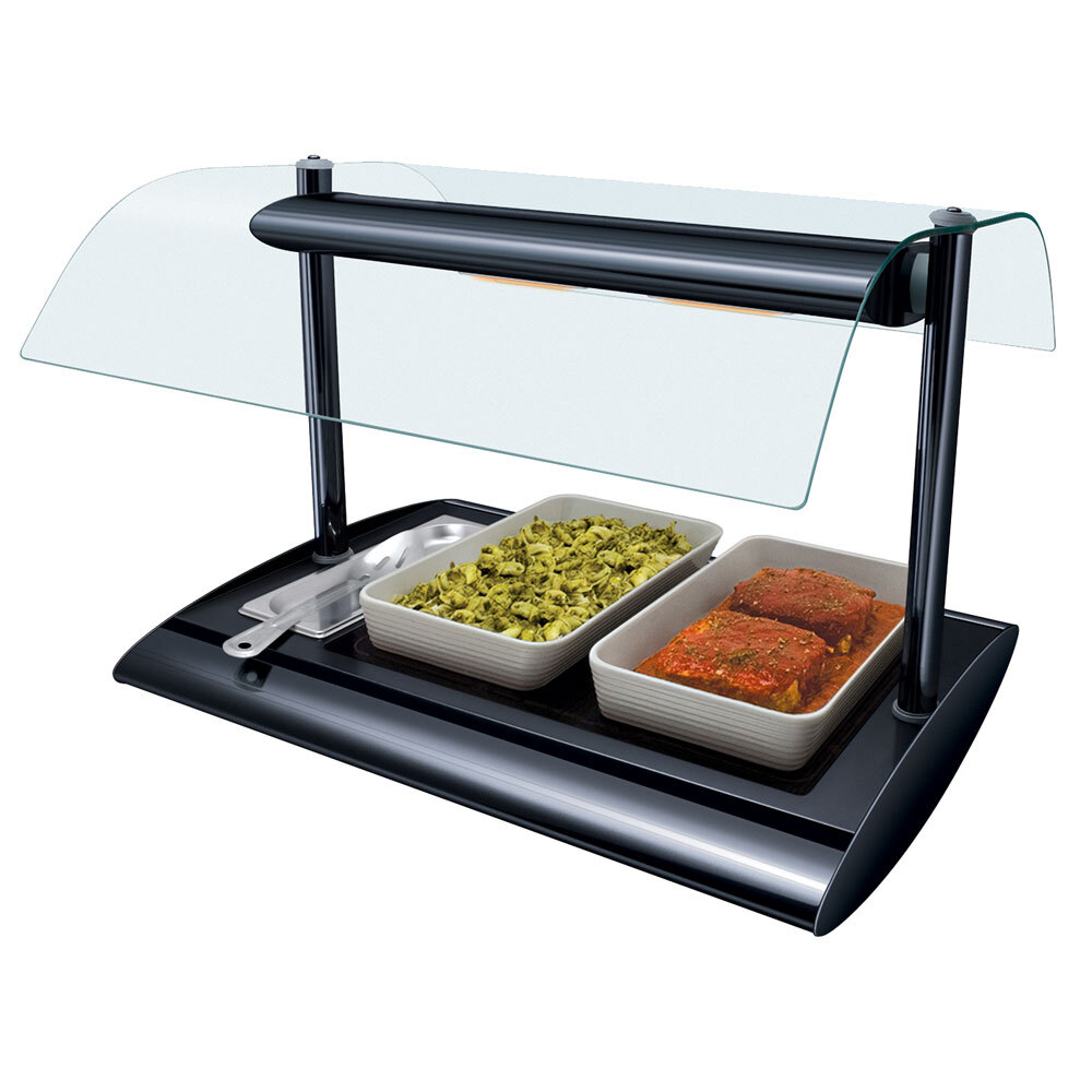Hatco SRGBW1 Bold Black ServRite Portable Heated Glass Buffet Warmer