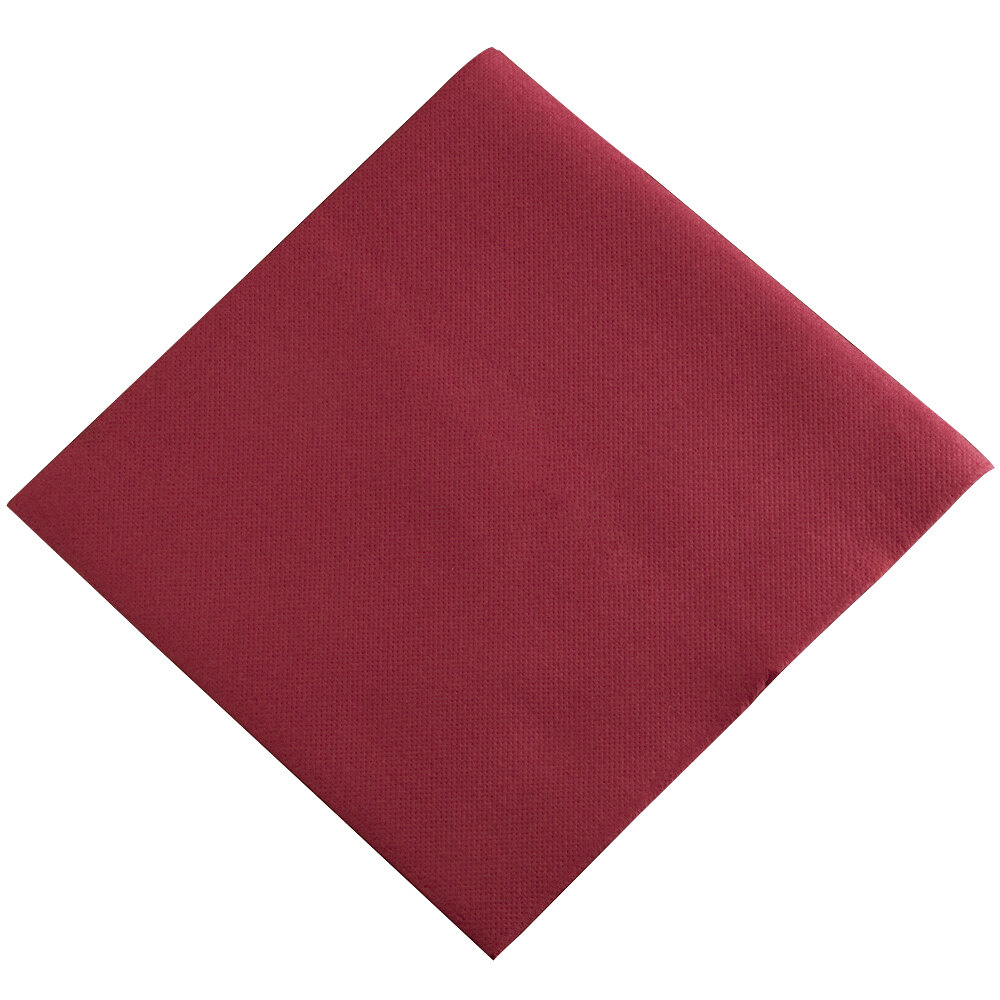 Hoffmaster FashnPoint 15 1/2" x 15 1/2" Burgundy 1/4 Fold LinenFeel Dinner Napkin 800/Case